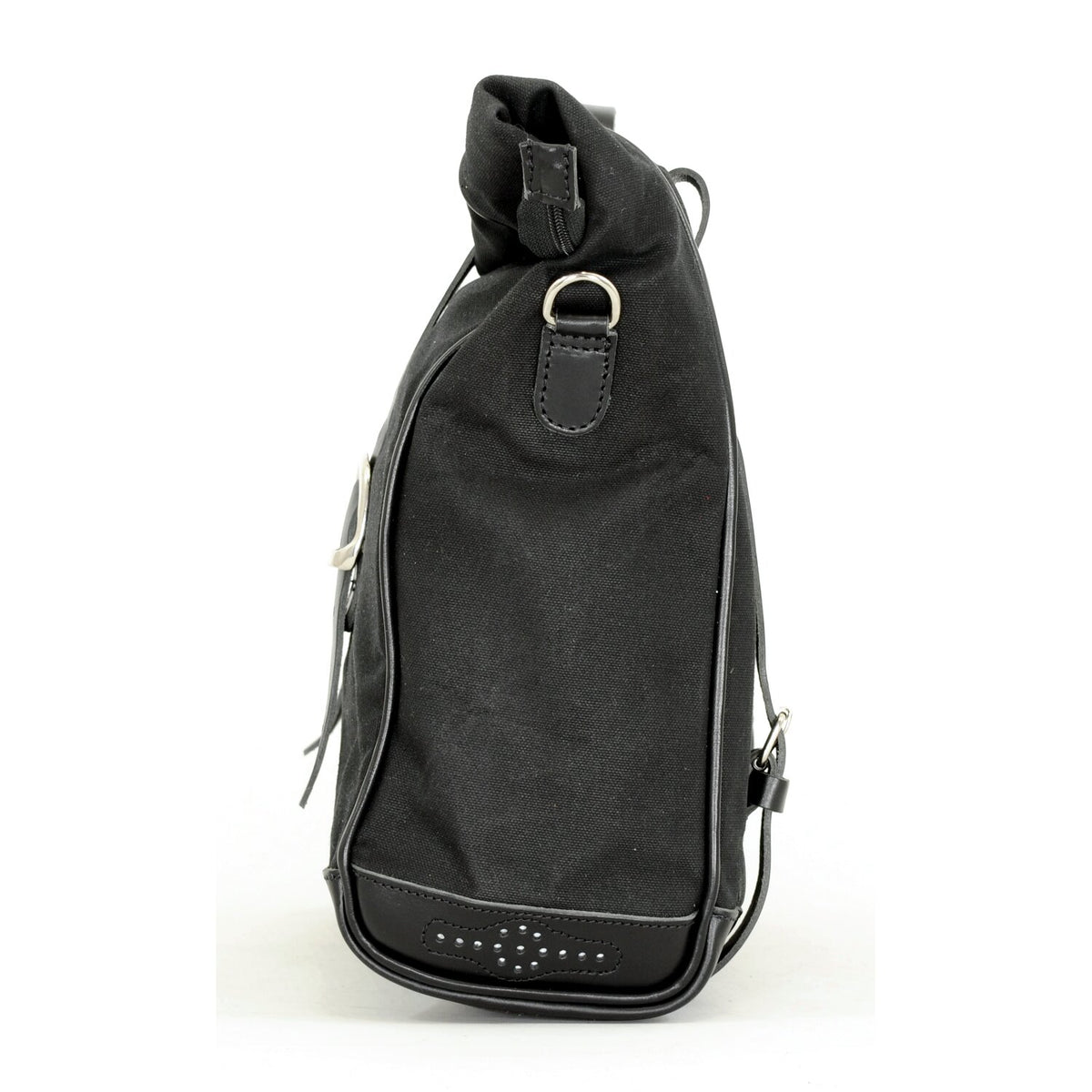 Longride 'Old Chopper' waxed cotton saddlebag - Black