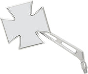 Emgo Maltese Cross Mirror - Chrome, 4 Inch