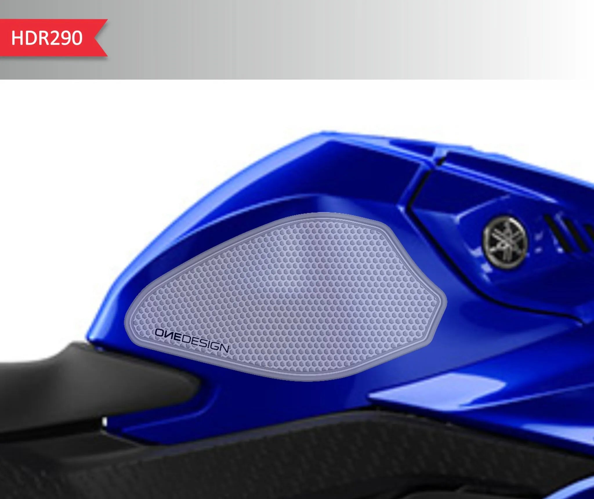 Onedesign Tank Grip For Yamaha - Clear Resin Tank Pad