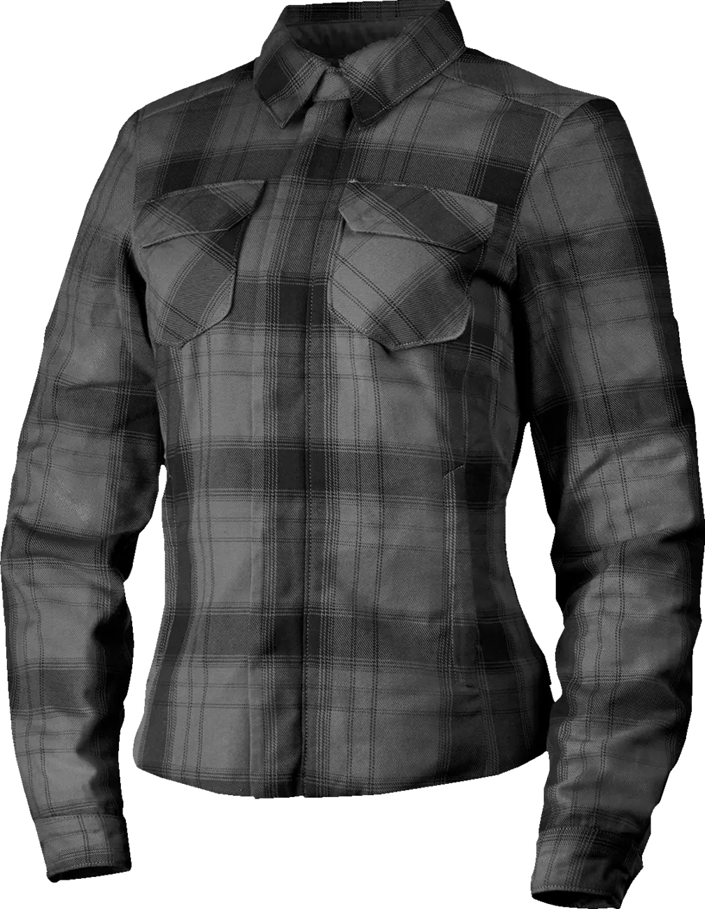 Icon Women's Fallblock Flannel™ Motorcycle Jacket - Black/Gray