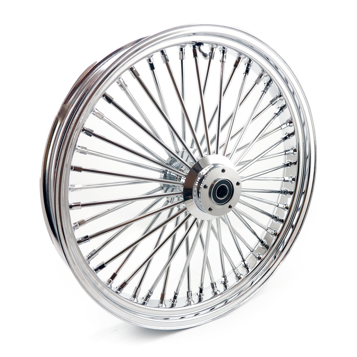 MCS radial 48 fat spoke front wheel 3.50 x 23 DF chrome
