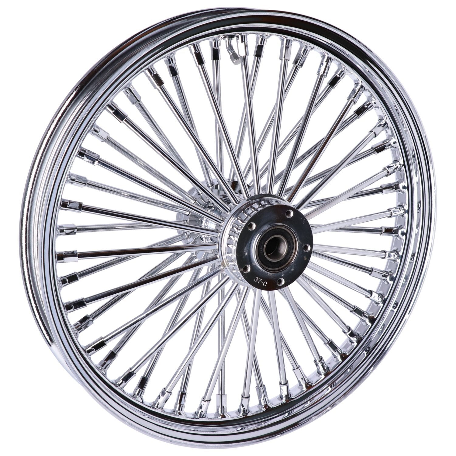 MCS radial 48 fat spoke front wheel 2.15 x 19 DF chrome