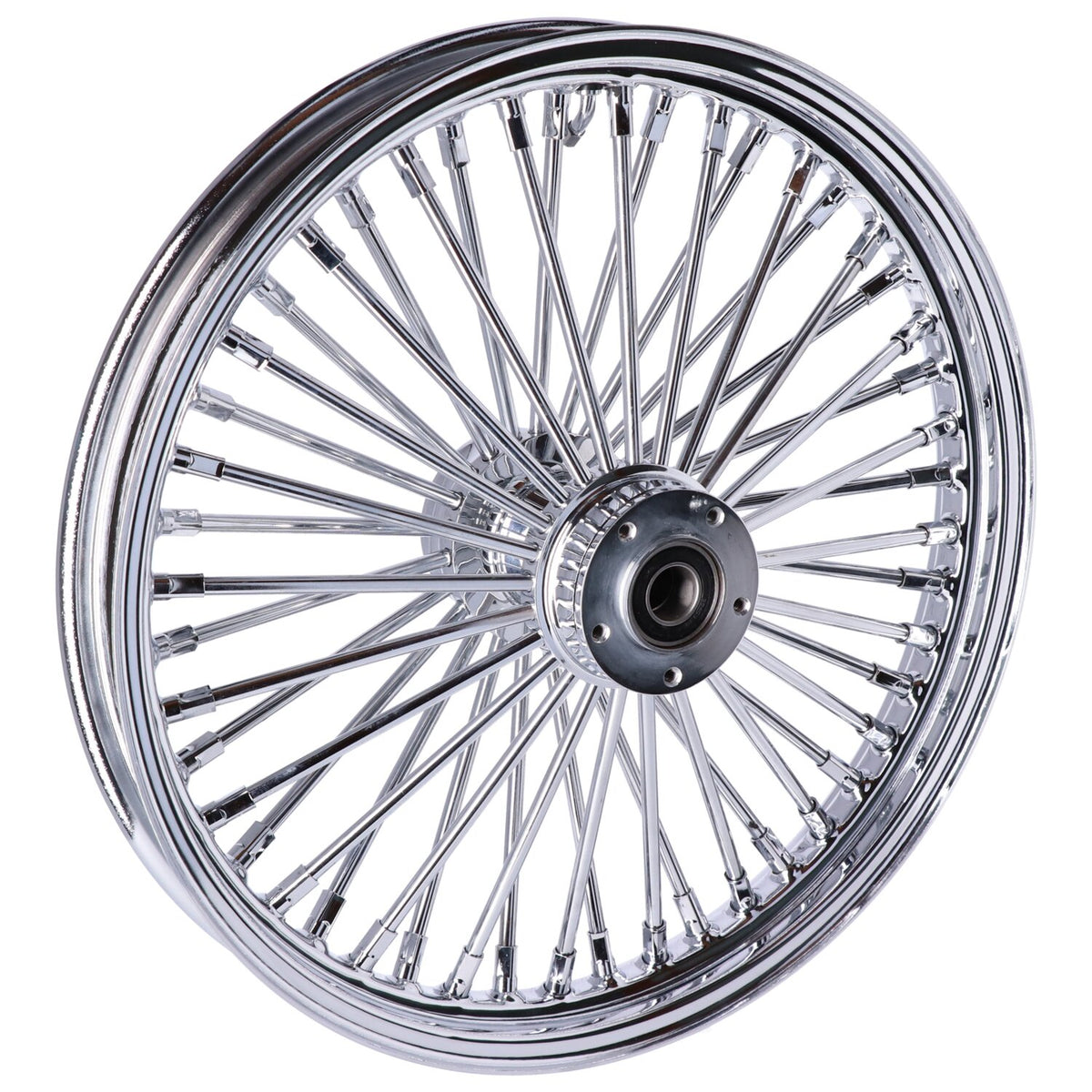 MCS radial 48 fat spoke front wheel 2.15 x 19 DF chrome