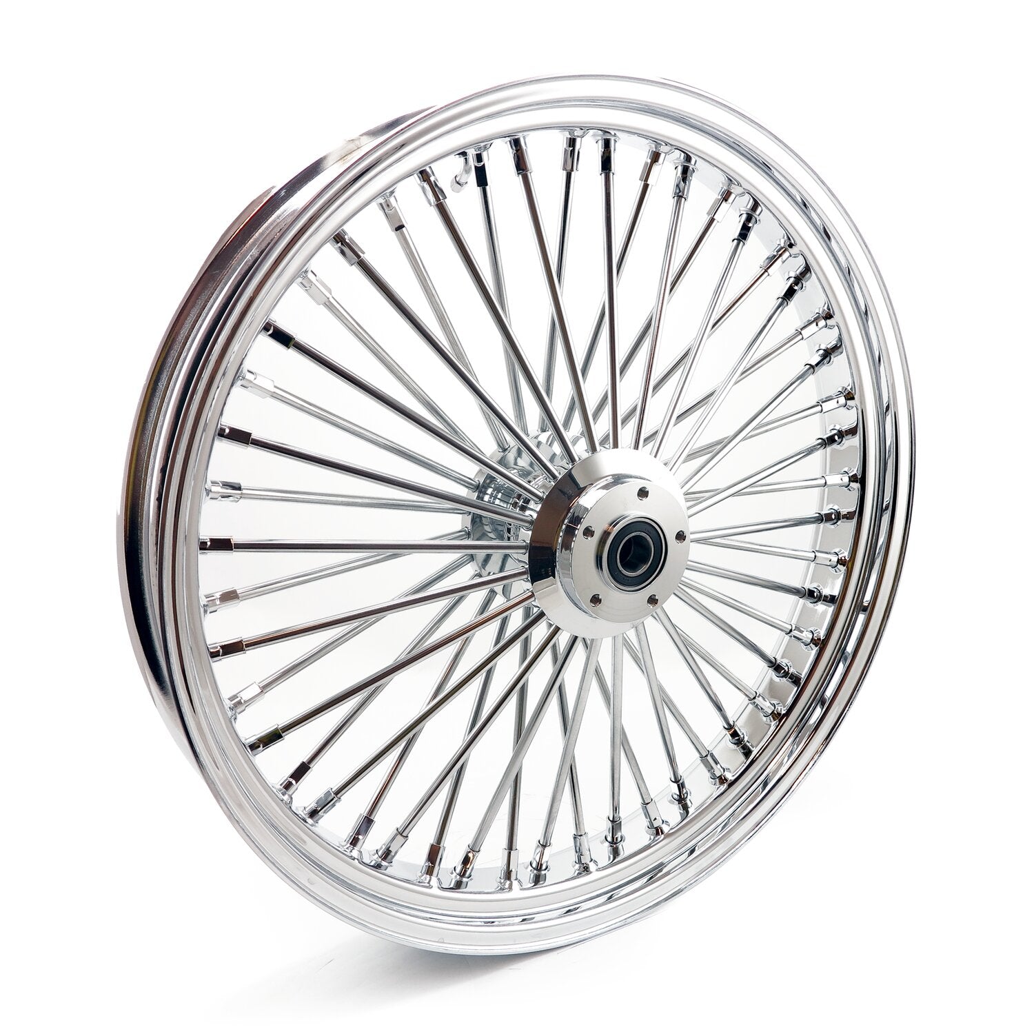 MCS radial 48 fat spoke front wheel 3.50 x 23 SF chrome