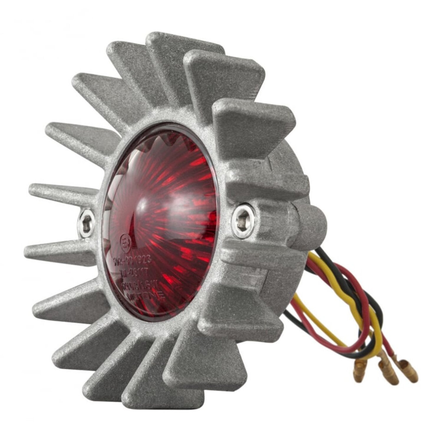 Motone Big Fin LED taillight - Shot blast no bracket - ECE