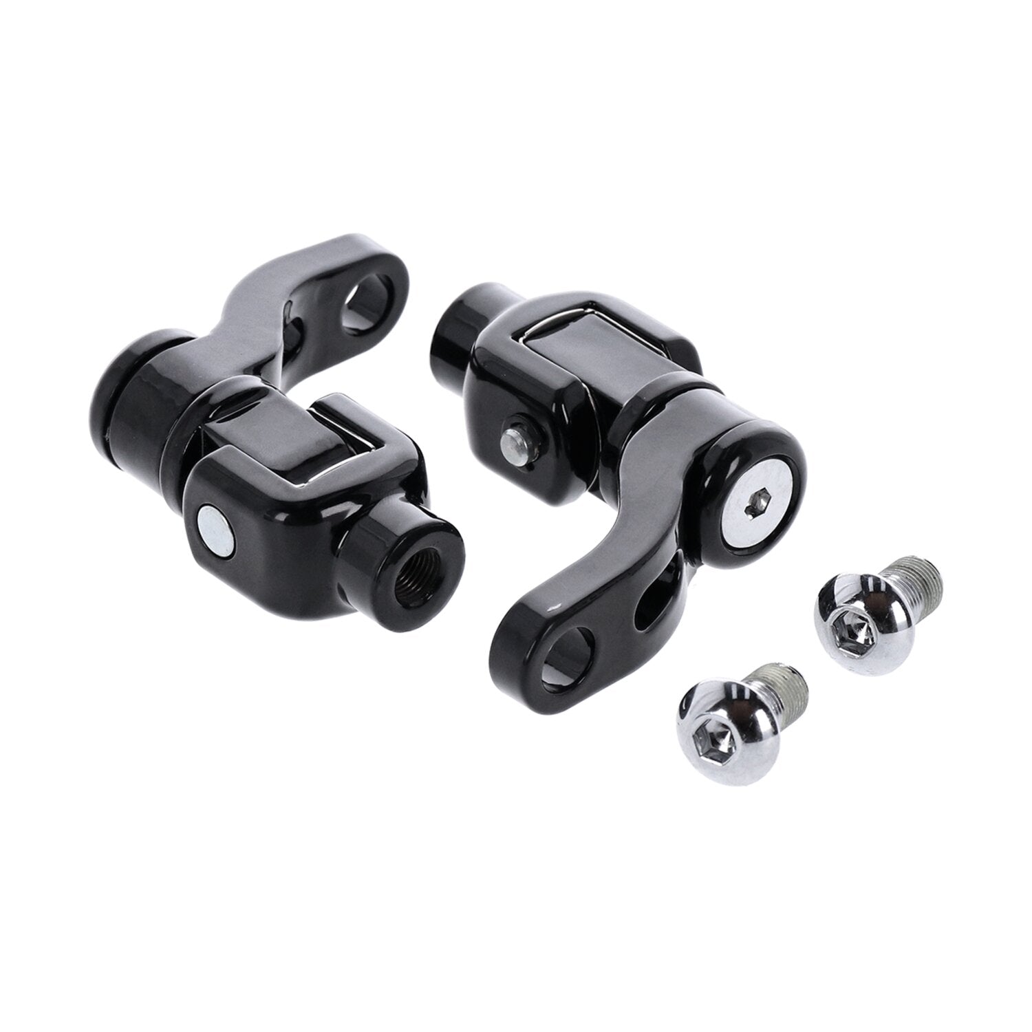 MCS M8 Softail passenger footpeg mount kit 360° adj - Black