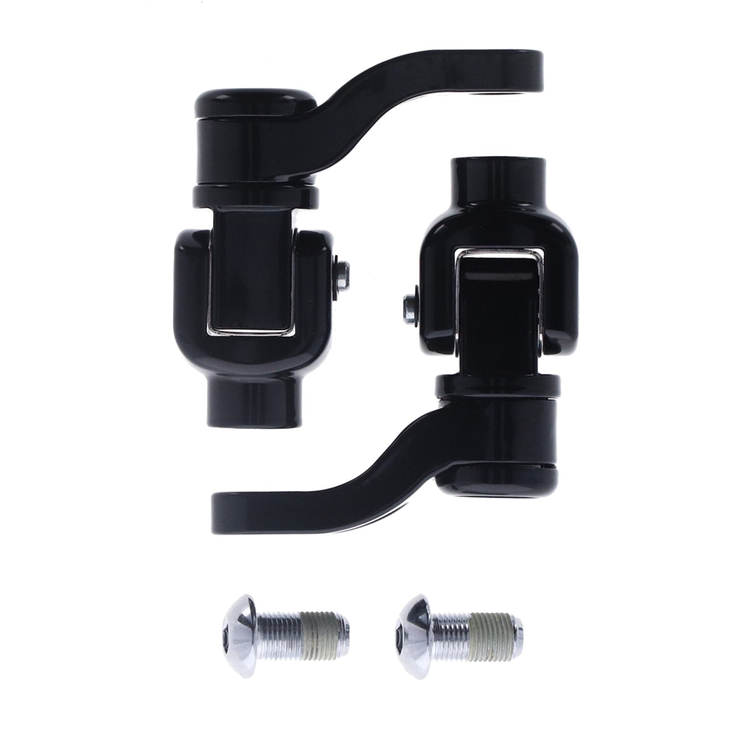 MCS M8 Softail passenger footpeg mount kit 360° adj - Black