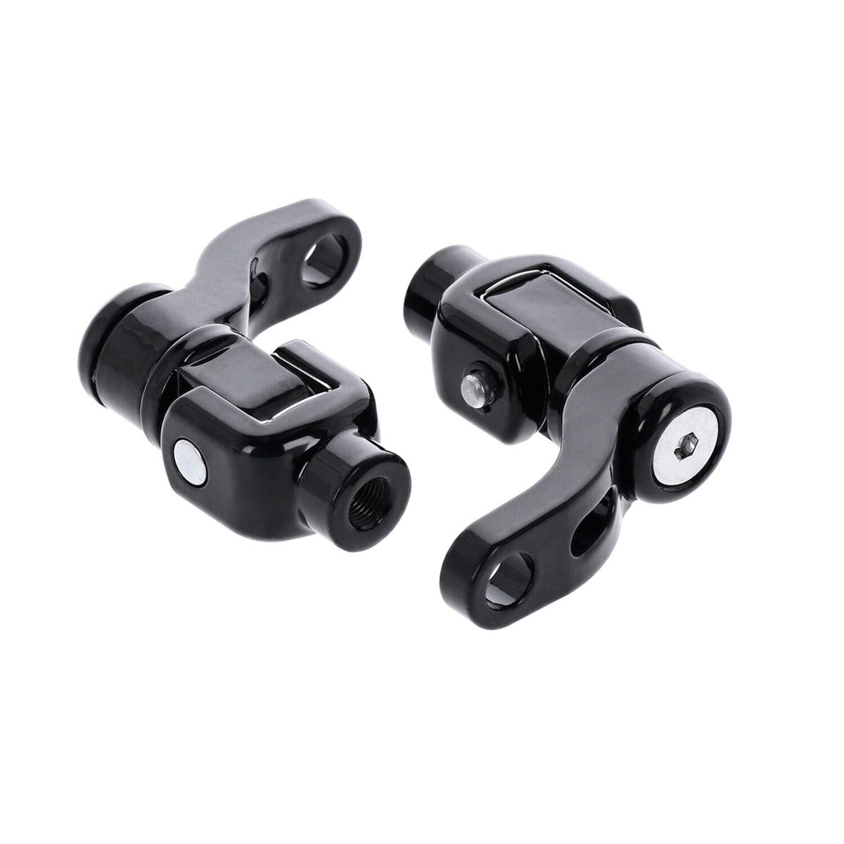 MCS M8 Softail passenger footpeg mount kit 360° adj - Black