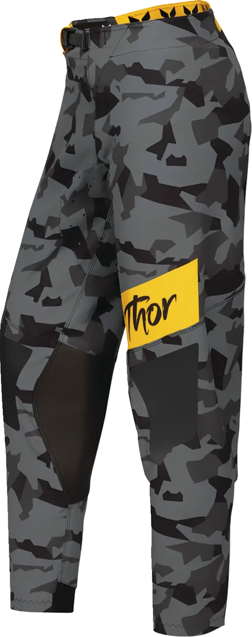 Thor Women's Sportmode Shadow Pants - Black/Yellow/Camo Gray