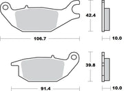 Moto-master Ceramic Brake Pads Set - Rear