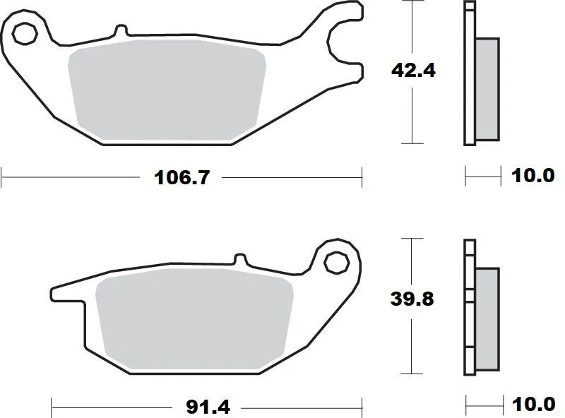 Moto-master Ceramic Brake Pads Set - Rear