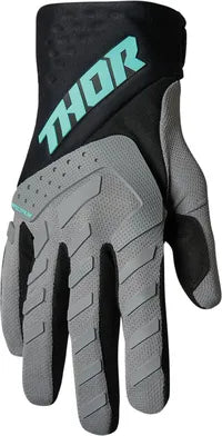 Thor Youth Spectrum Gloves - Black/Gray/Mint
