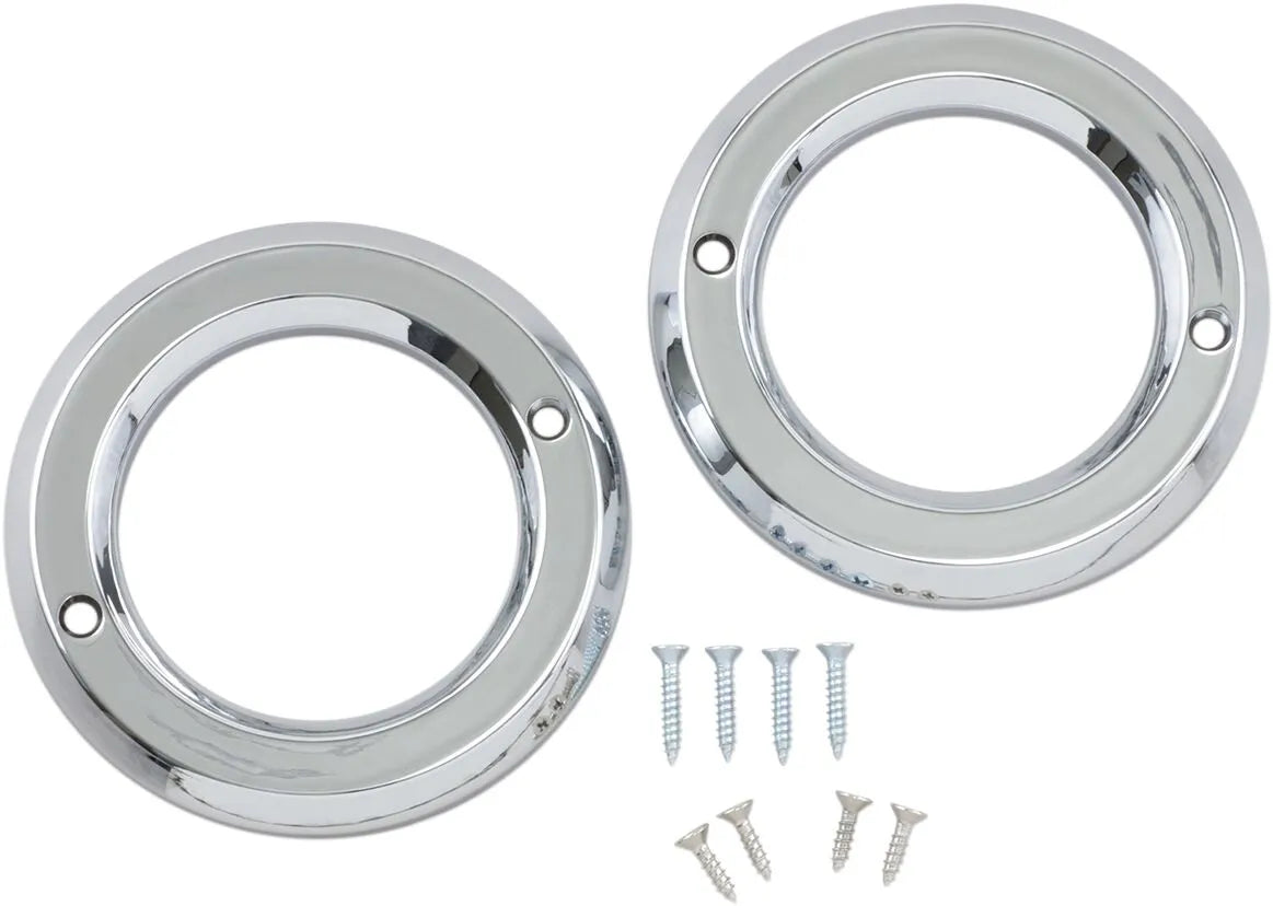 Motor Trike Chrome Fog Light Accent Rings