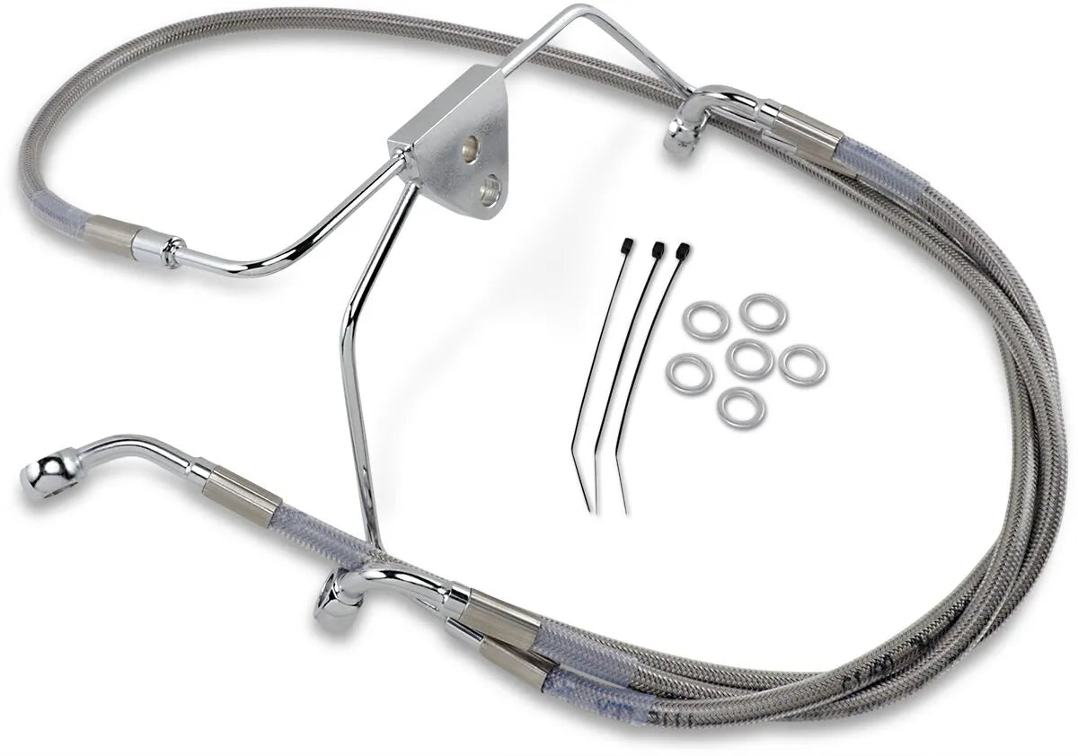 Drag Specialties Extended Brake Line Kit - Stainless Steel