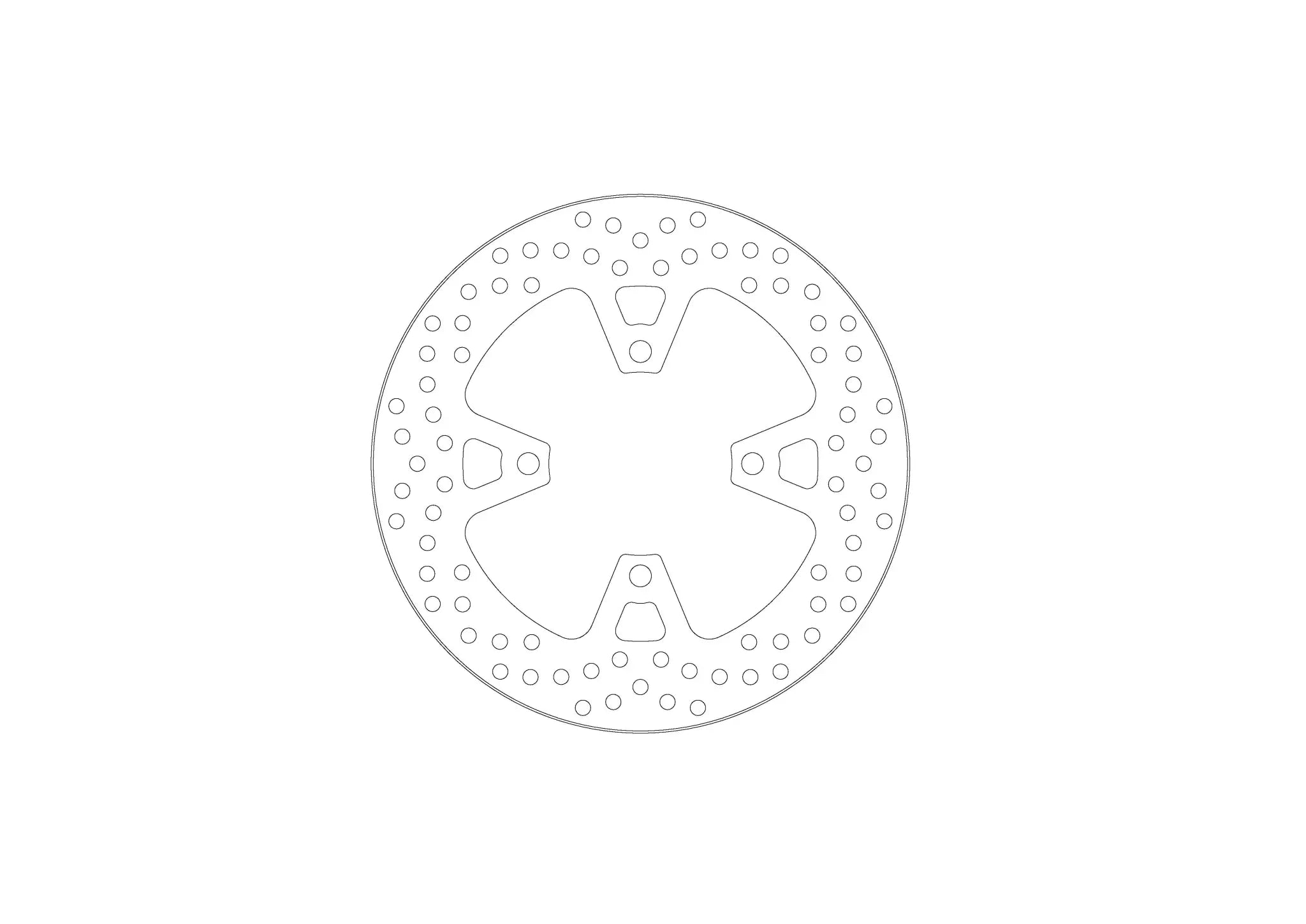 Moto-master Halo Series Fixed Brake Rotor - Rear