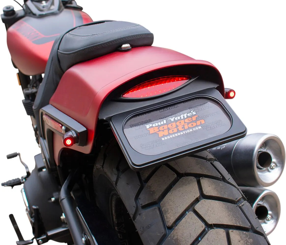 Paul Yaffe M8 Fat Bob Tail Light & License Plate Kit