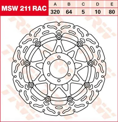 Trw Contoured Floating Brake Rotor For Sport/touring Bikes - Front