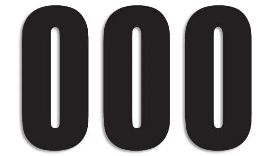 Blackbird Racing Number Plate Graphics - 3-digit Enduro