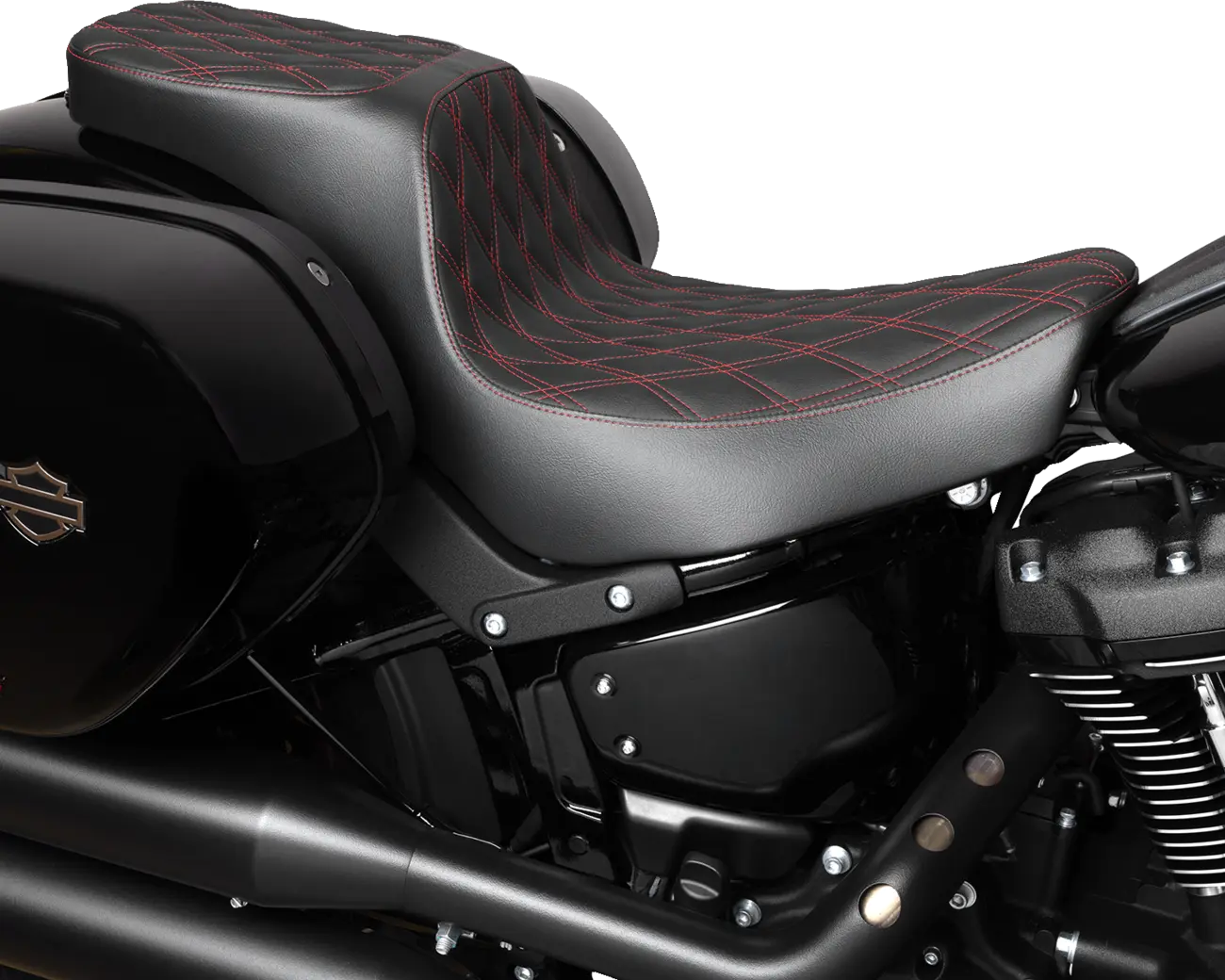 Drag Specialties Performance Predator 2-up Seat - For Harley Davidson