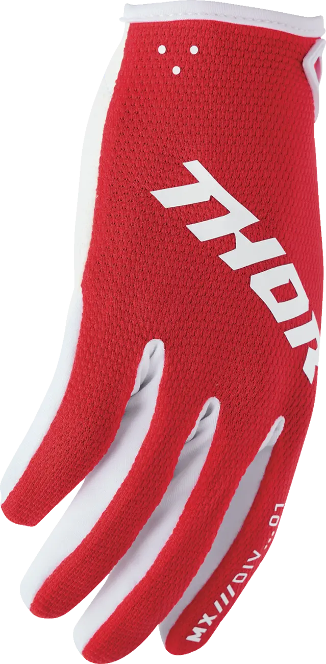 Thor Youth Ridemode Static Mx Gloves - Red/White