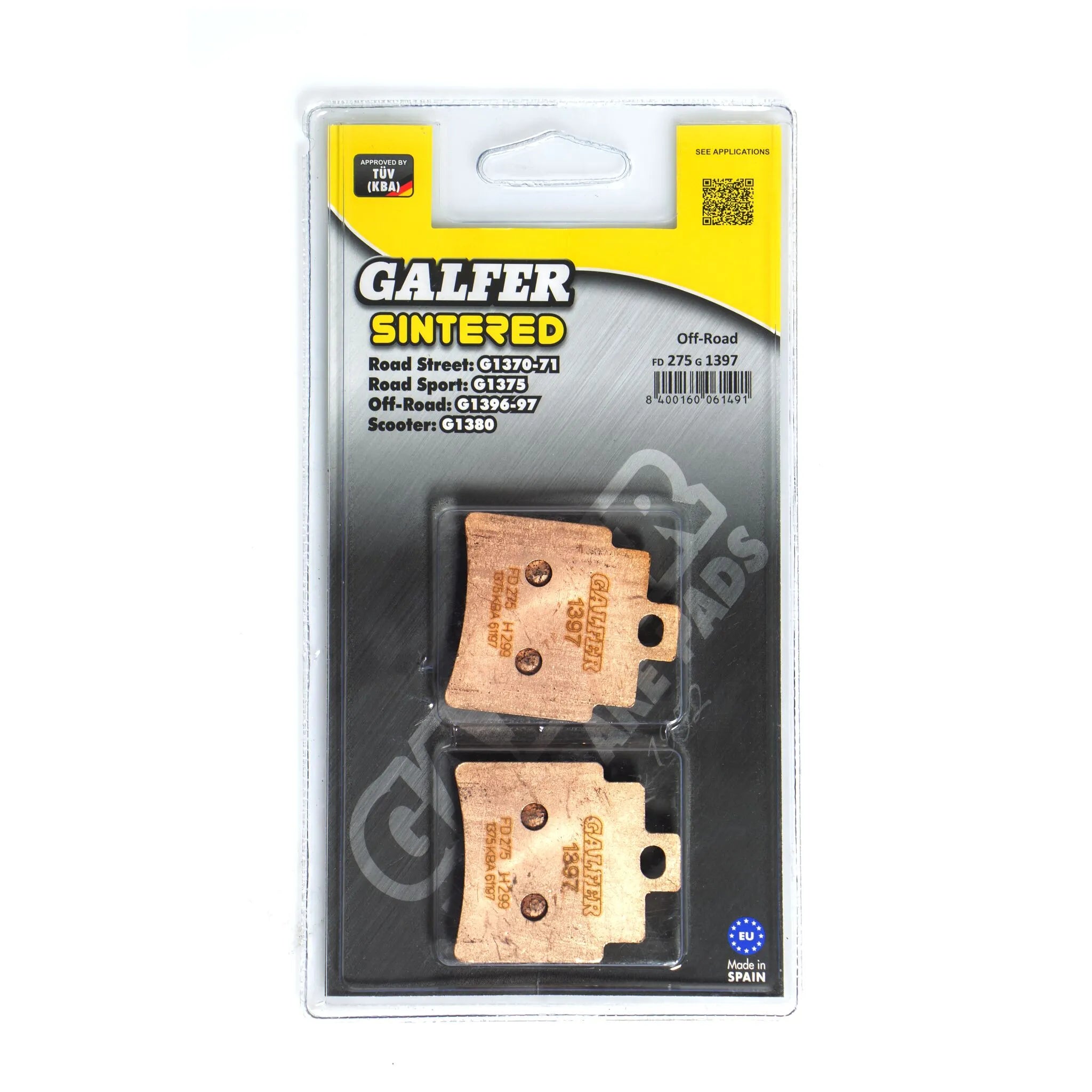 Galfer Hh Sintered Brake Pads For Motorcycles - Rear