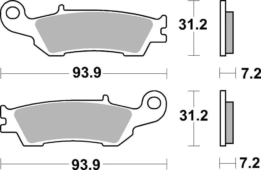 Sbs Rsi Offroad Racing Sintered Brake Pads - Front