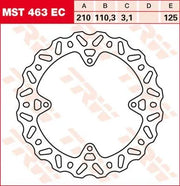 Trw Ec Cross Design Brake Rotor - Rear