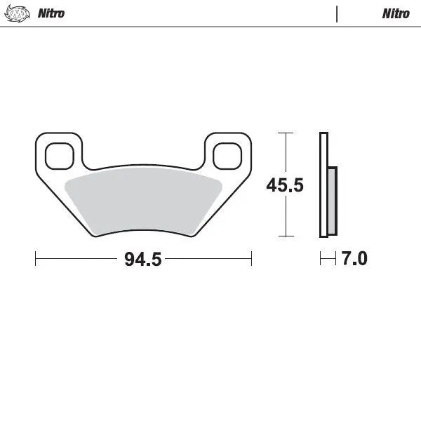 Moto-master Nitro Atv Brake Pads - Sintered Metal - Rear