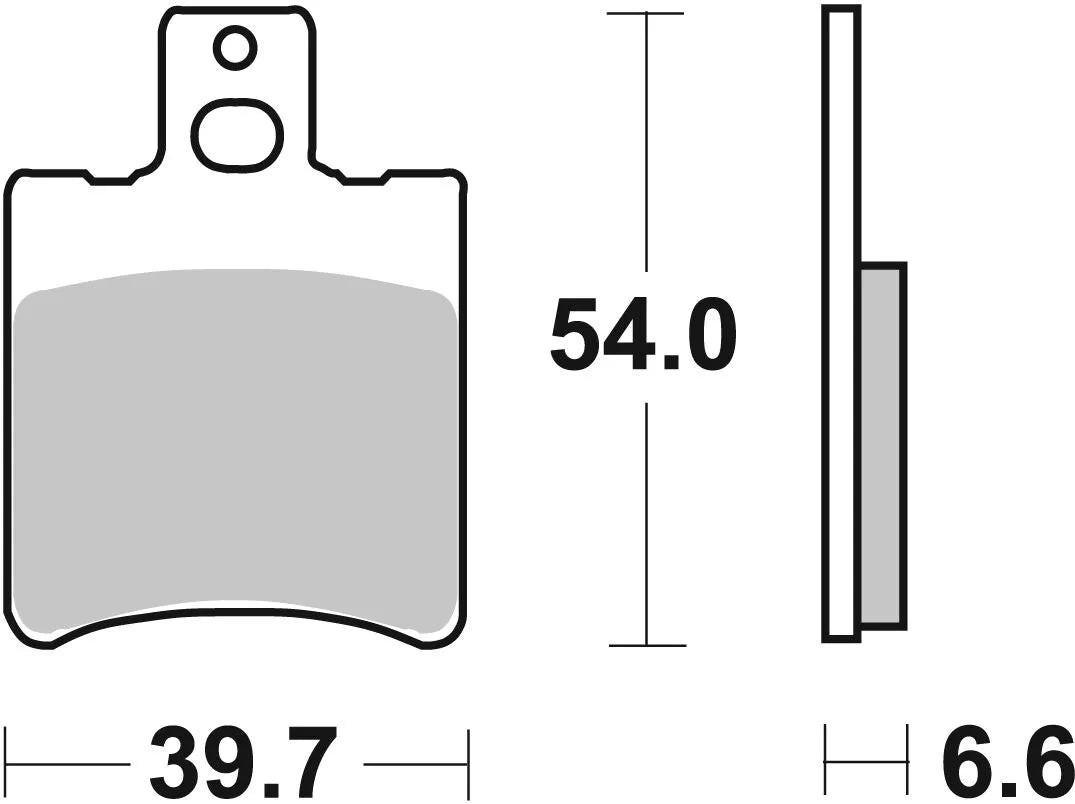 Sbs Ct Scooter Carbon Tech Organic Brake Pads - Front