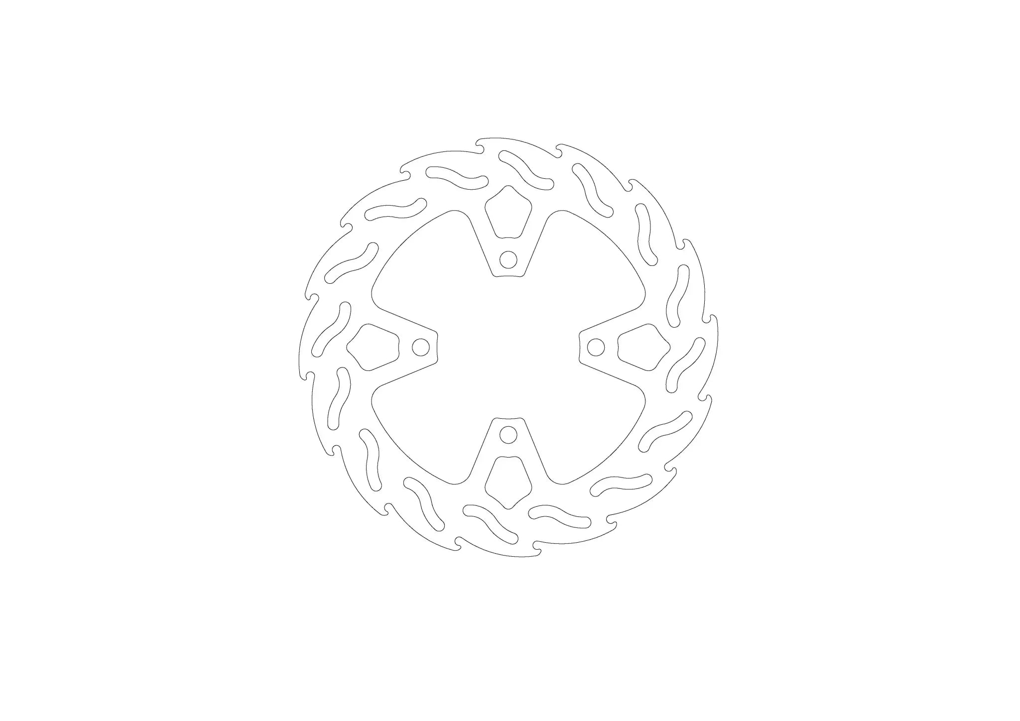 Moto-master Flame Fixed Brake Rotor - Rear