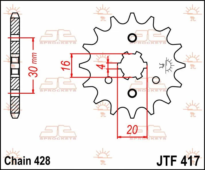 Jt Sprockets Front Sprocket - 16 Tooth