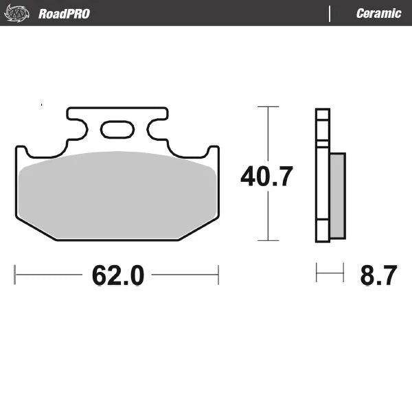 Moto-master Ceramic Brake Pads - Rear