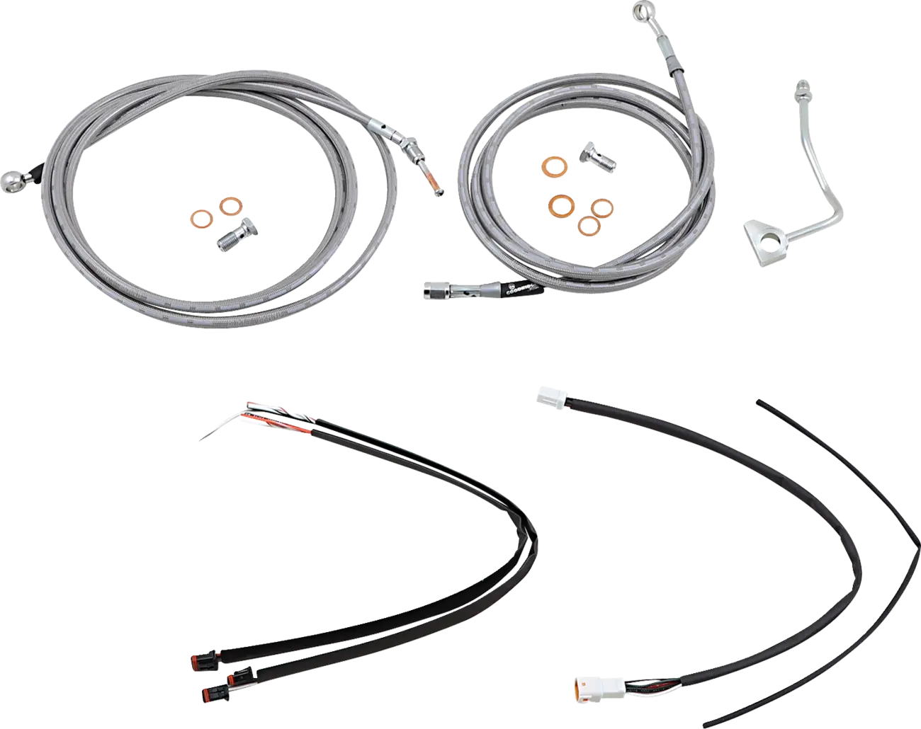 BURLY BRAND Stainless Braided Cable/Brake Line Kit for Ape