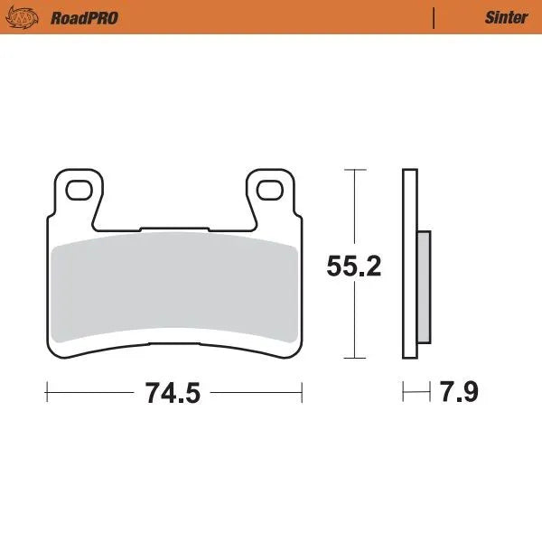 Moto-master Roadpro Sinter Brake Pad Front - Front