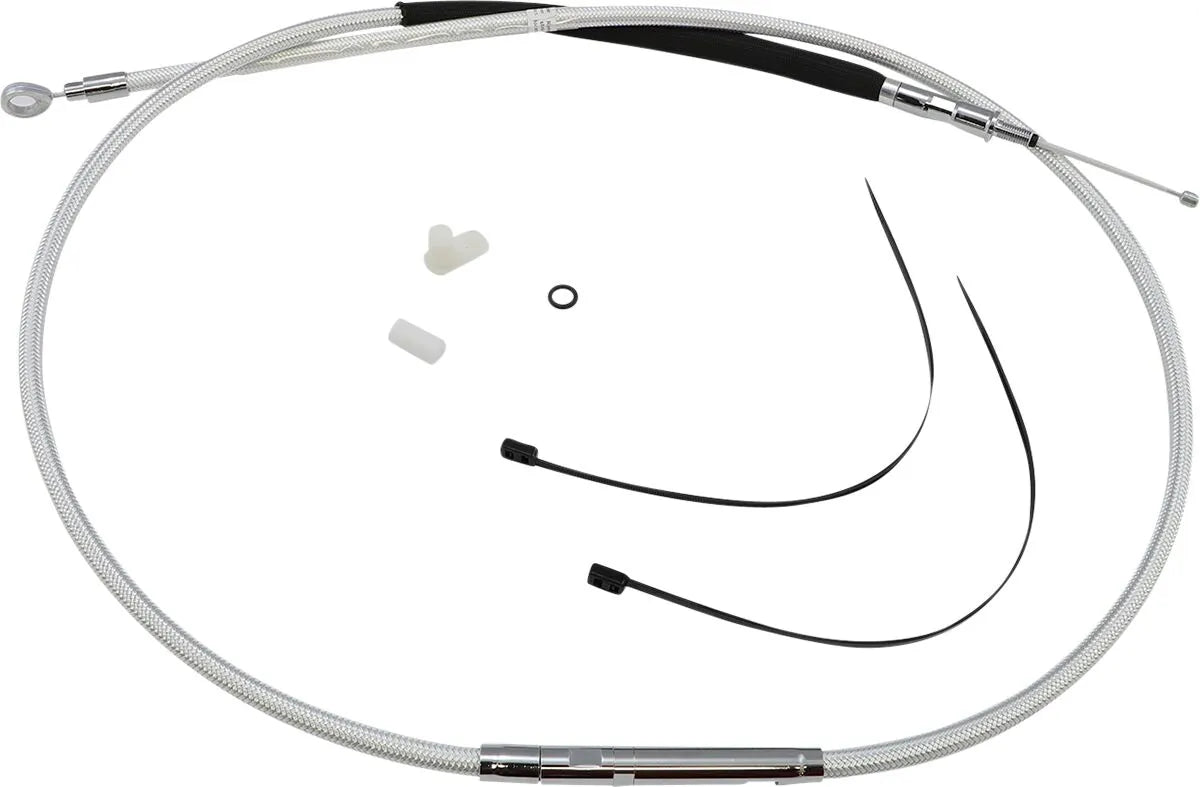 Magnum Shielding Clutch Cable For Harley Davidson - Braided Chrome