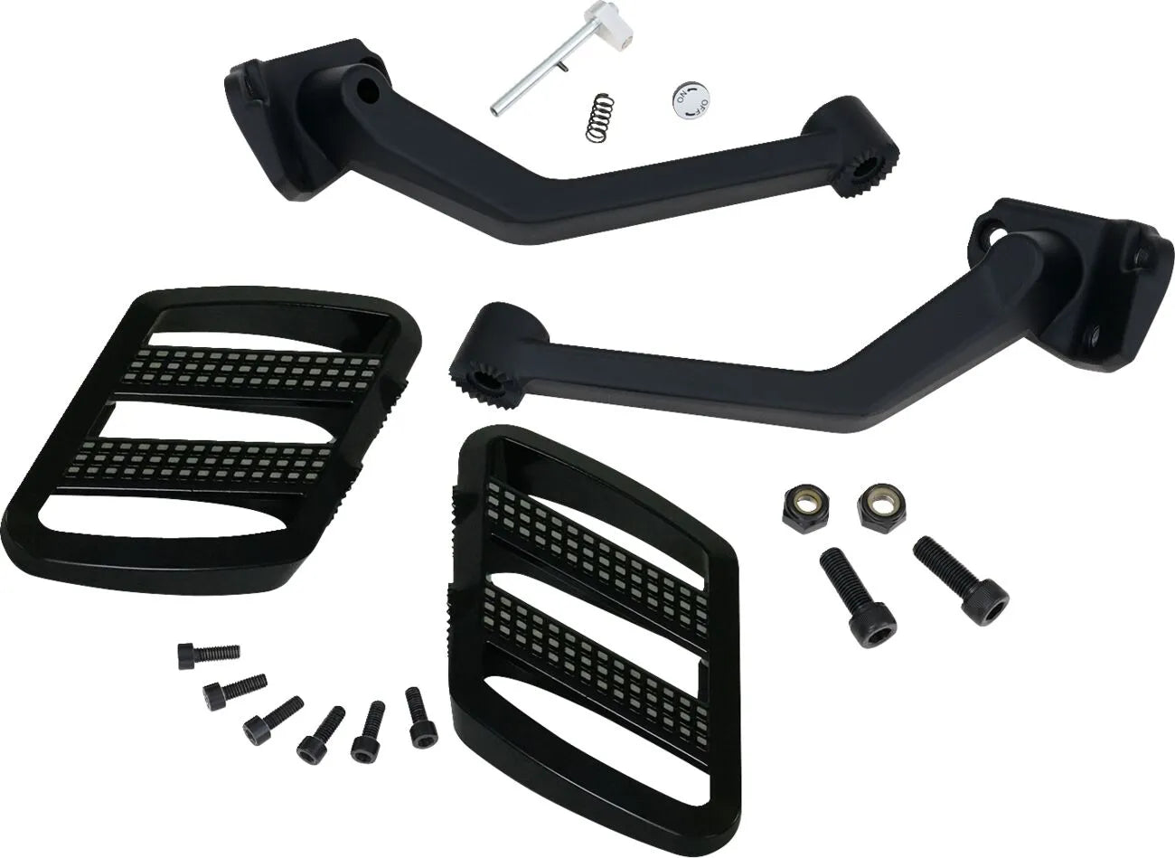 Show Chrome Combat Floorboards - Black Aluminum