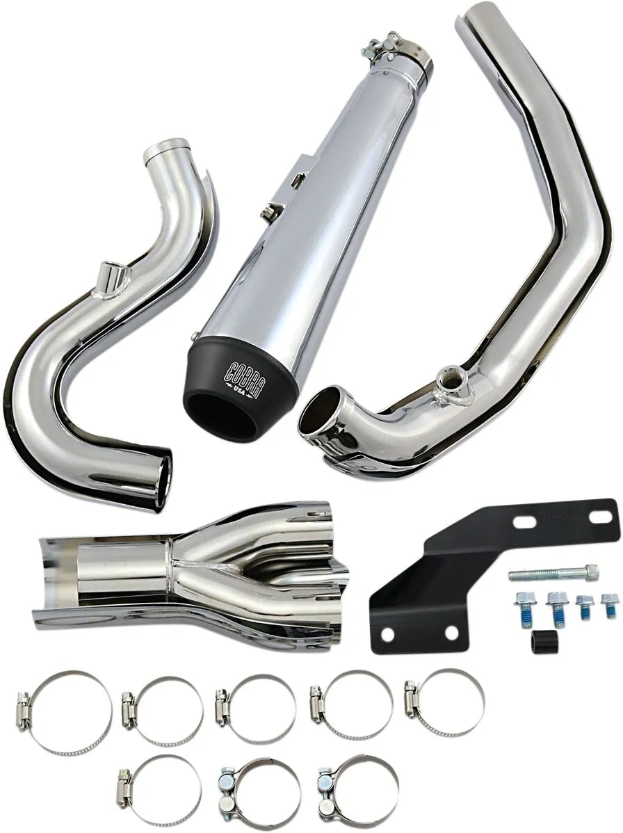 Cobra El Diablo 2:1 Exhaust System - Chrome Finish