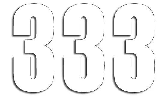 Blackbird Racing Number Plate Graphic - Three Series Numbers