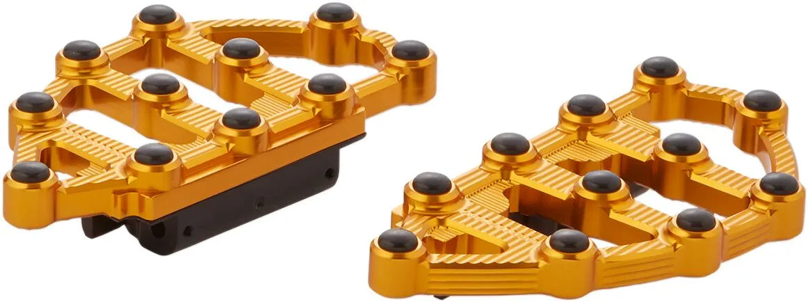 Arlen Ness Mx Billet Floorboards - Gold