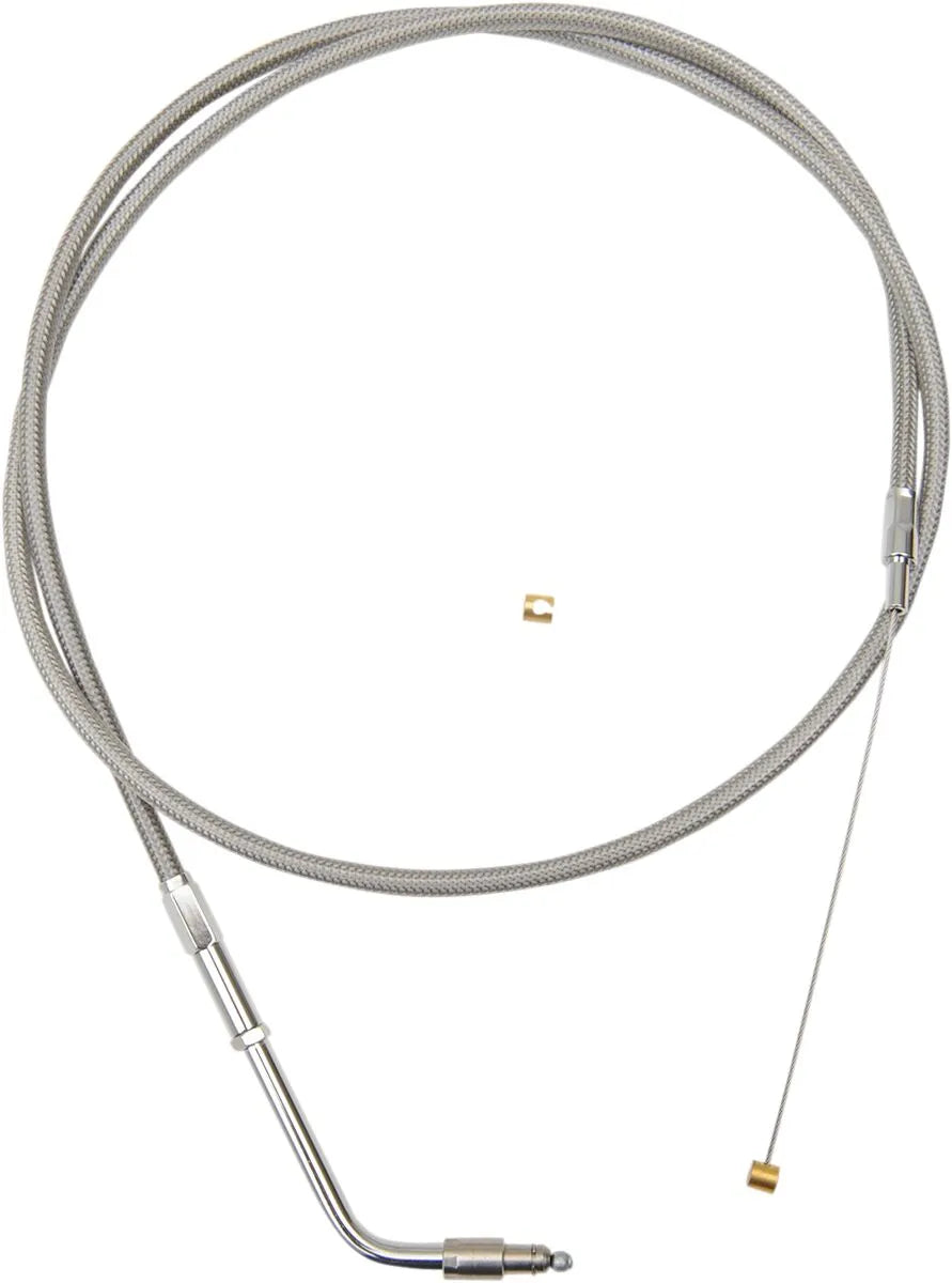 La Choppers Stainless Braided Throttle Cable for 12"-14" Ape