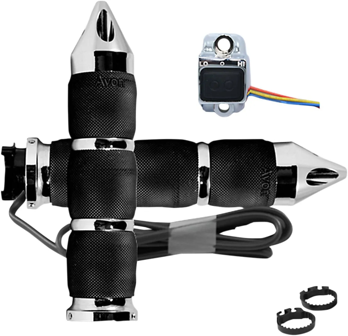 Avon Grips Heated Grips - Black/chrome