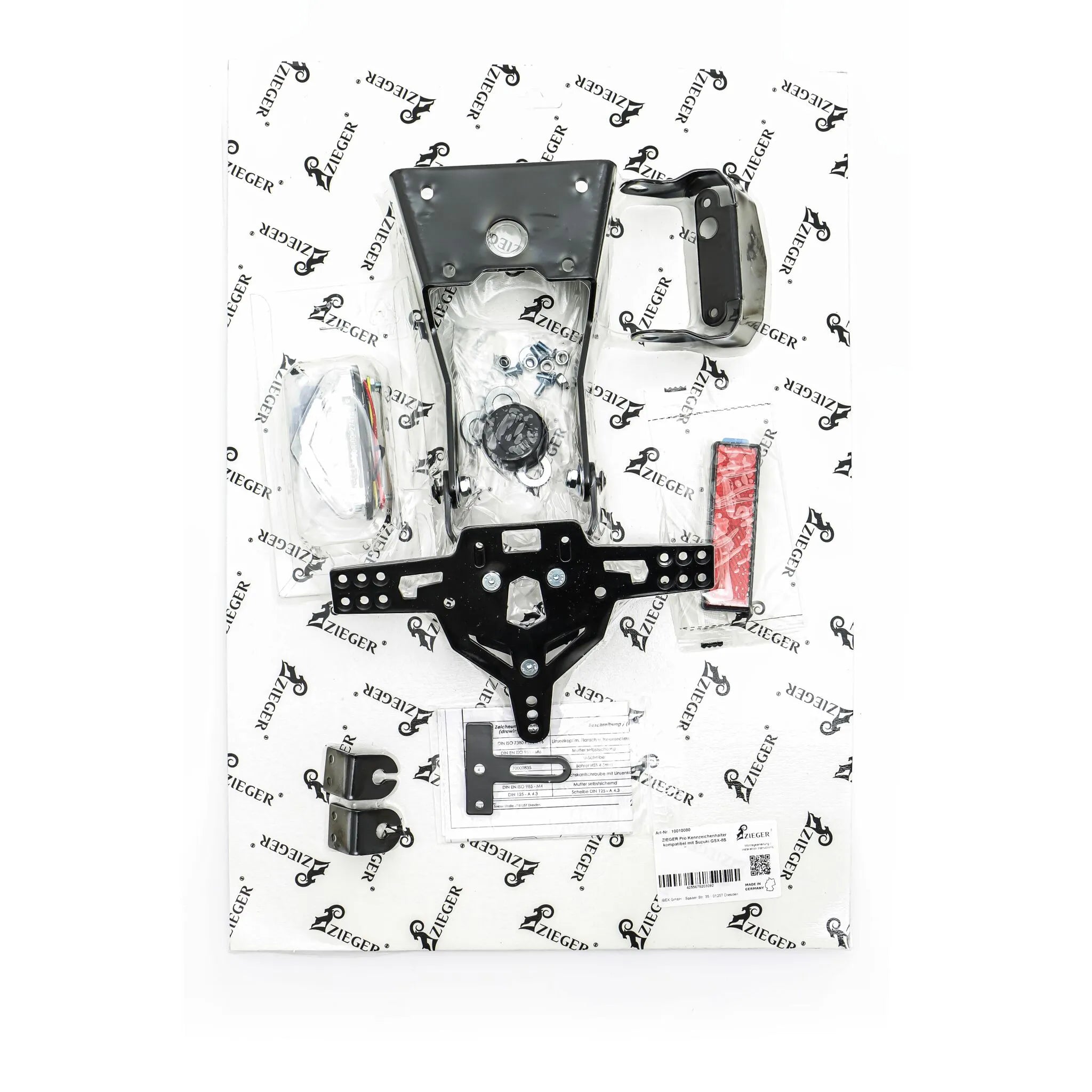 Zieger Pro License Plate Holder Type D For Suzuki