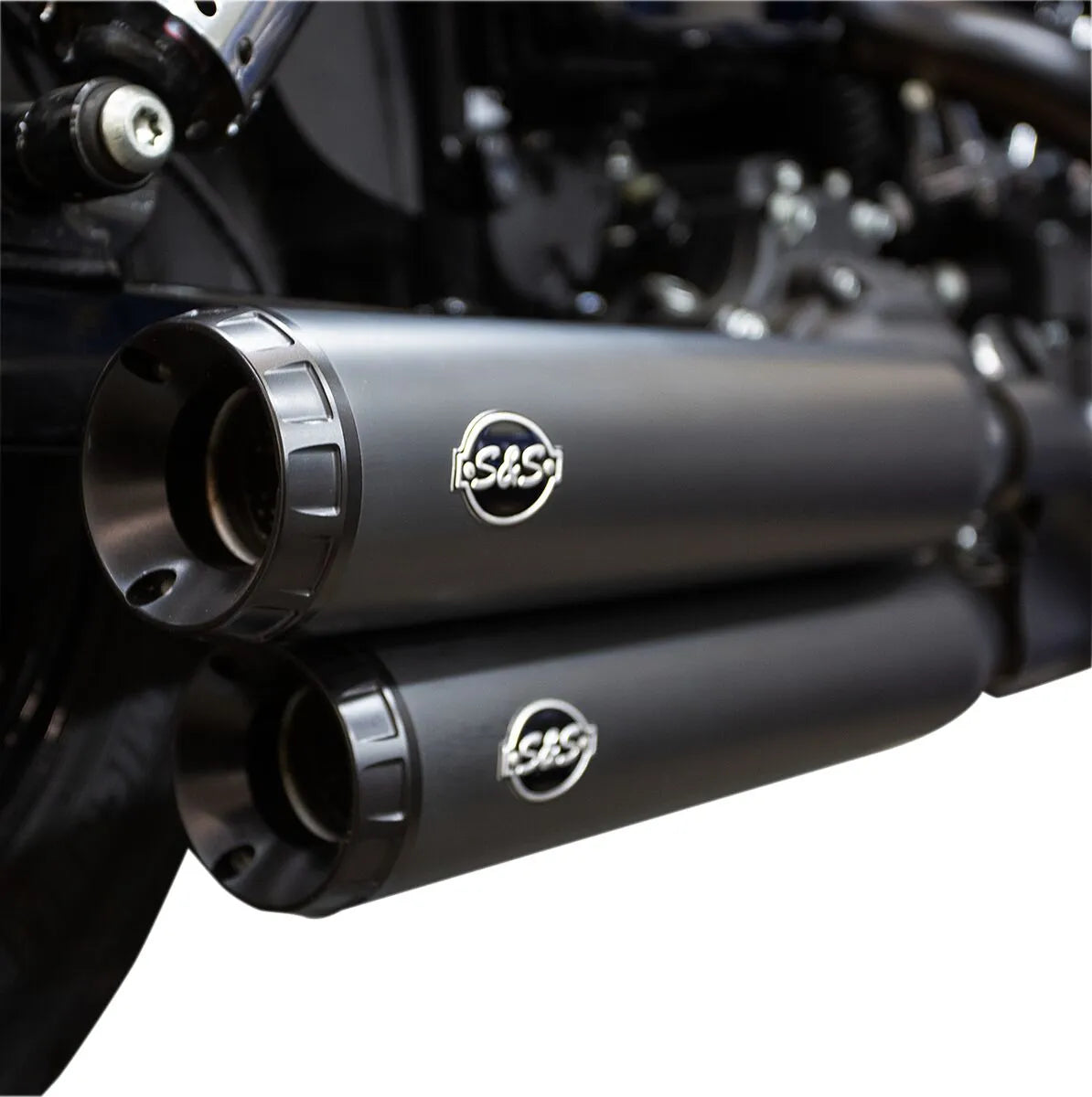 S&s Cycle Grand National Slip-on Mufflers - Black