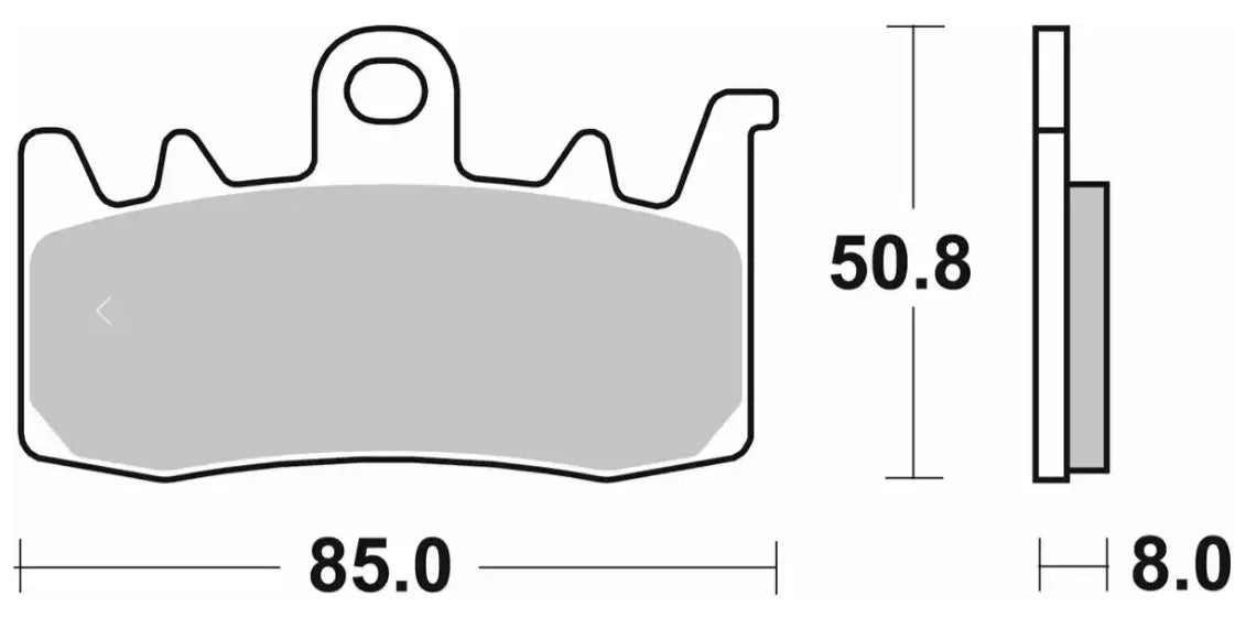Sbs Hs Street Excel Sintered Front Brake Pads - Front