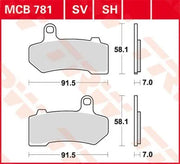Trw Sh Series Sintered Rear Brake Pads - Front & Rear