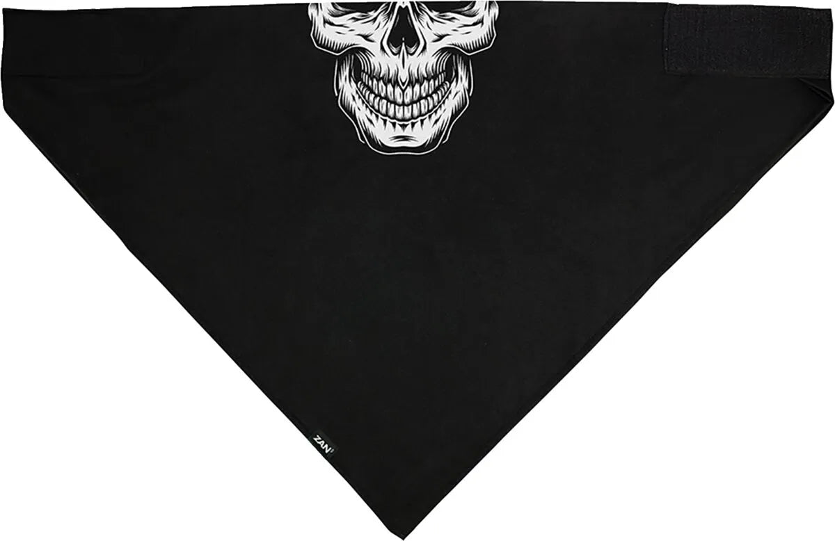 Zan Headgear SportFlex Bandana Black White Skull