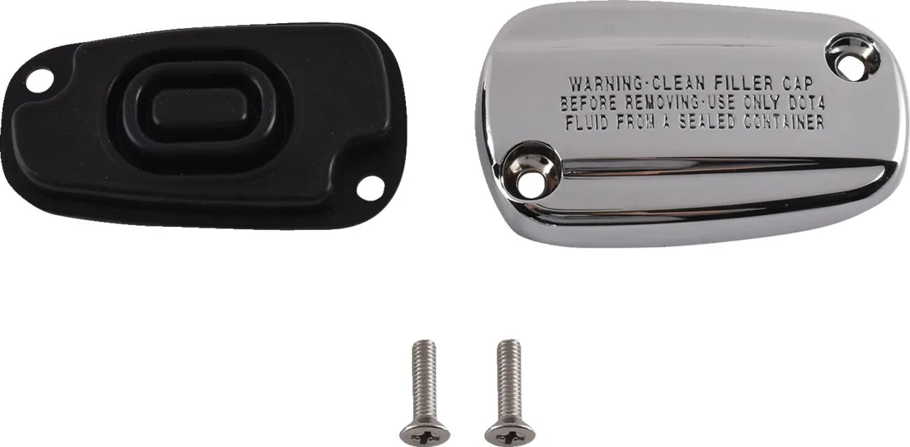 Drag Specialties Rear Master Cylinder Cover Blue/chrome