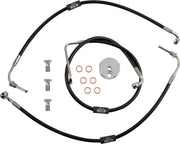 La Choppers Black Braided Brake Line Kit For Ape Hangers