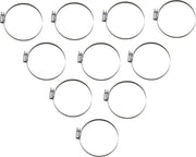 Parts Unlimited Embossed Stainless Steel Hose Clamps 60-80mm 10