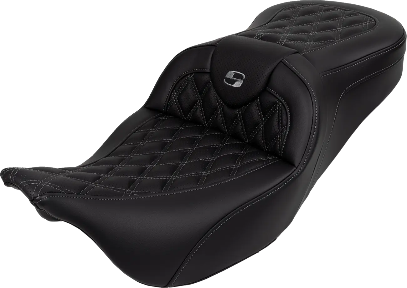 Saddlemen Roadsofa Lattice Stitch Seat - For Harley Davidson